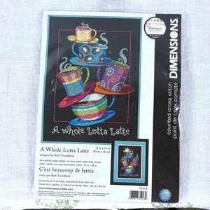 Dimensions A Whole Lotta Latte Counted Cross Stitch Kit